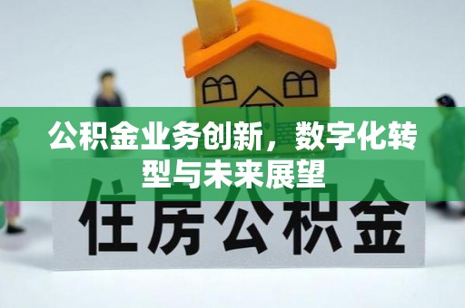 浉河公积金业务创新，数字化转型与未来展望