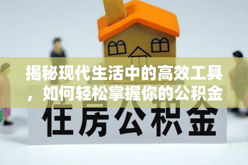 浉河揭秘现代生活中的高效工具，如何轻松掌握你的公积金查询方式